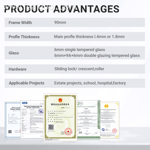 Aluminum Modern Design Sliding Windows Soundproof Function